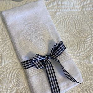 Monogrammed Hand towel YOUR INITIAL